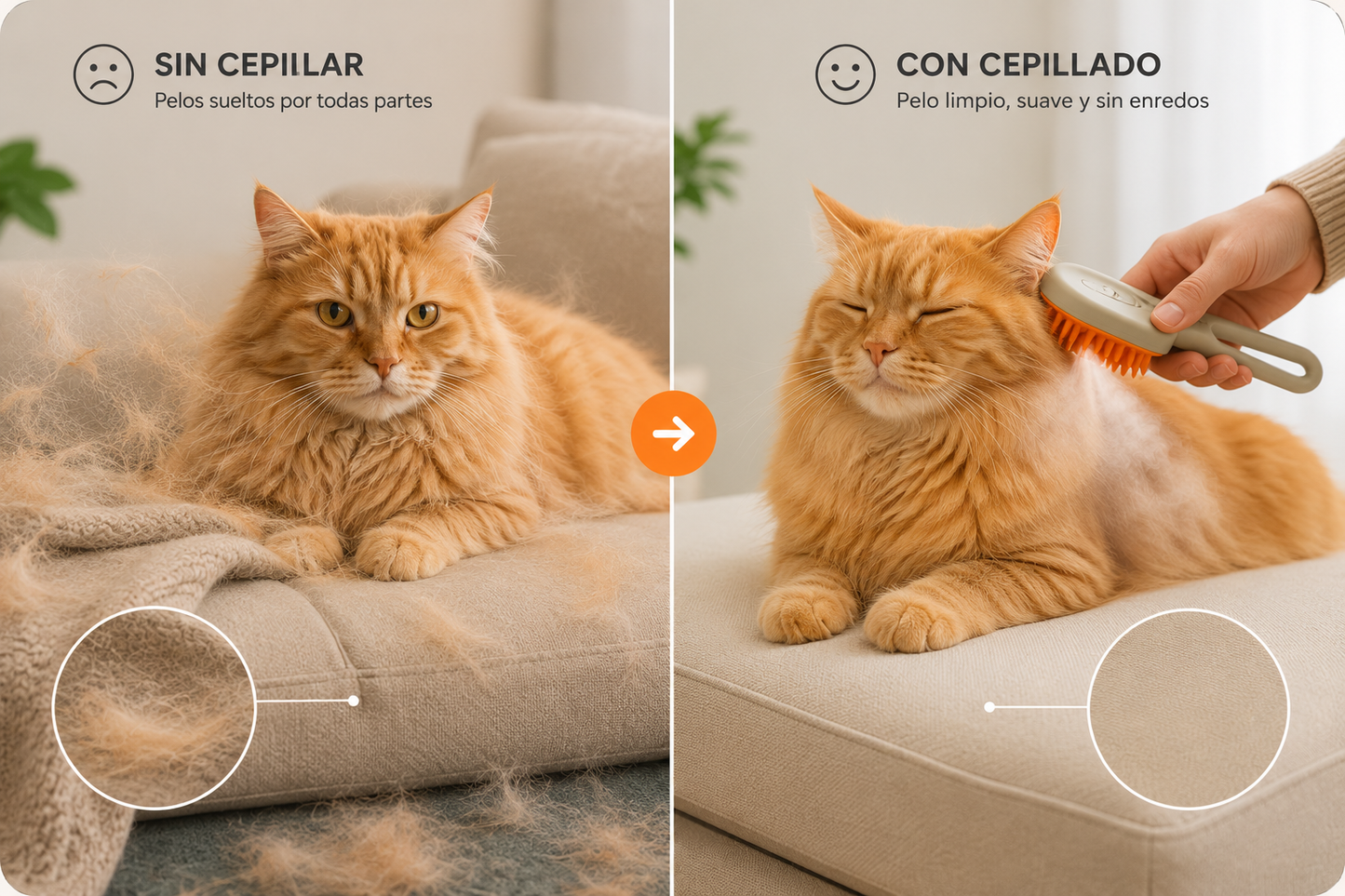 Cepillo Vaporizador para Mascotas